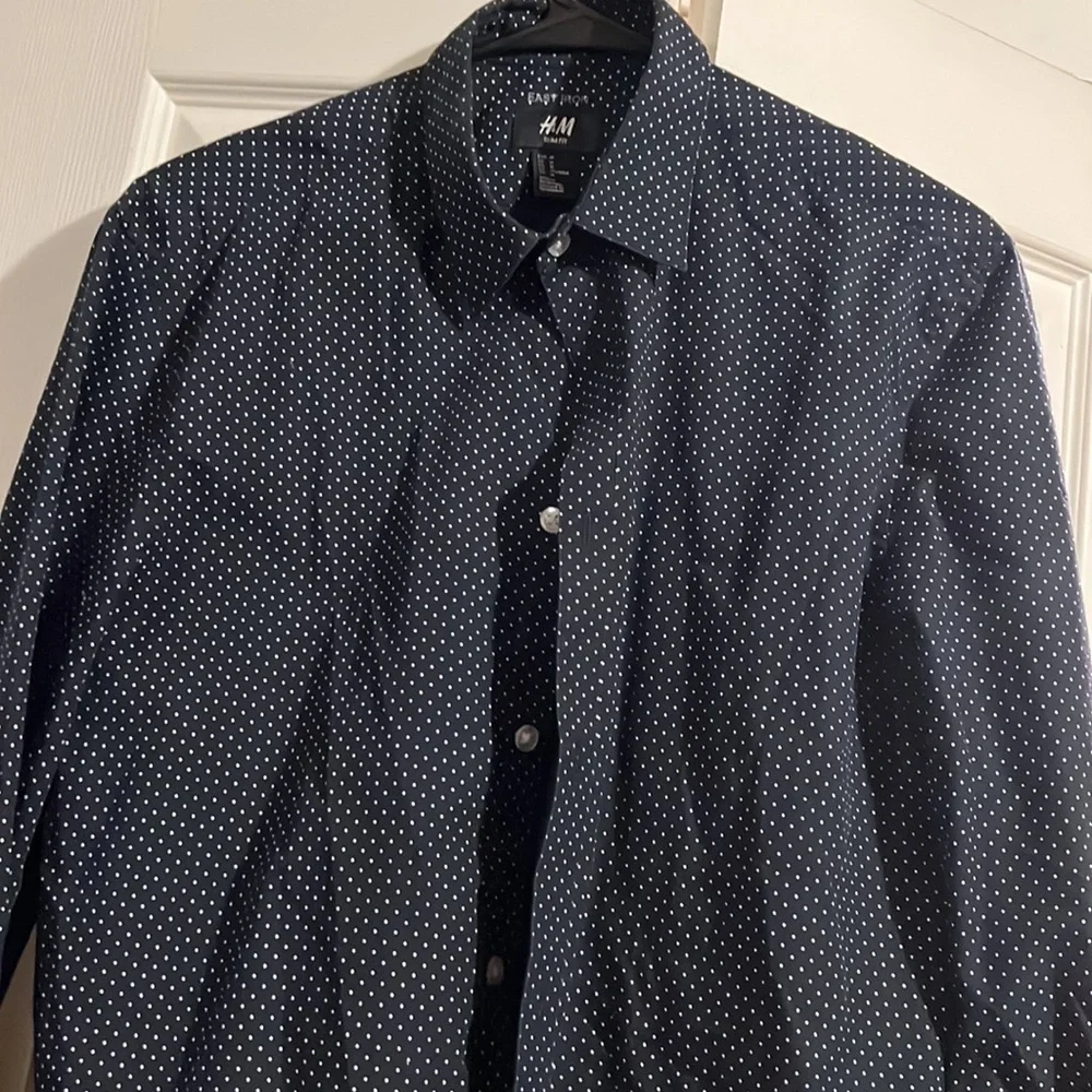 Navy Blue Button Up - Picture 1 of 3